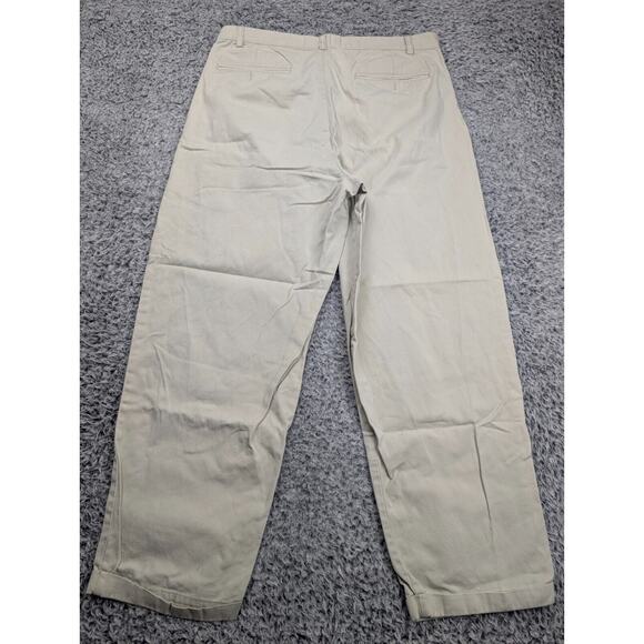 Gap Pants Mens 34X30 Beige Relaxed Distressed Casual Minimal Preppy Work Chore - Picture 2 of 10